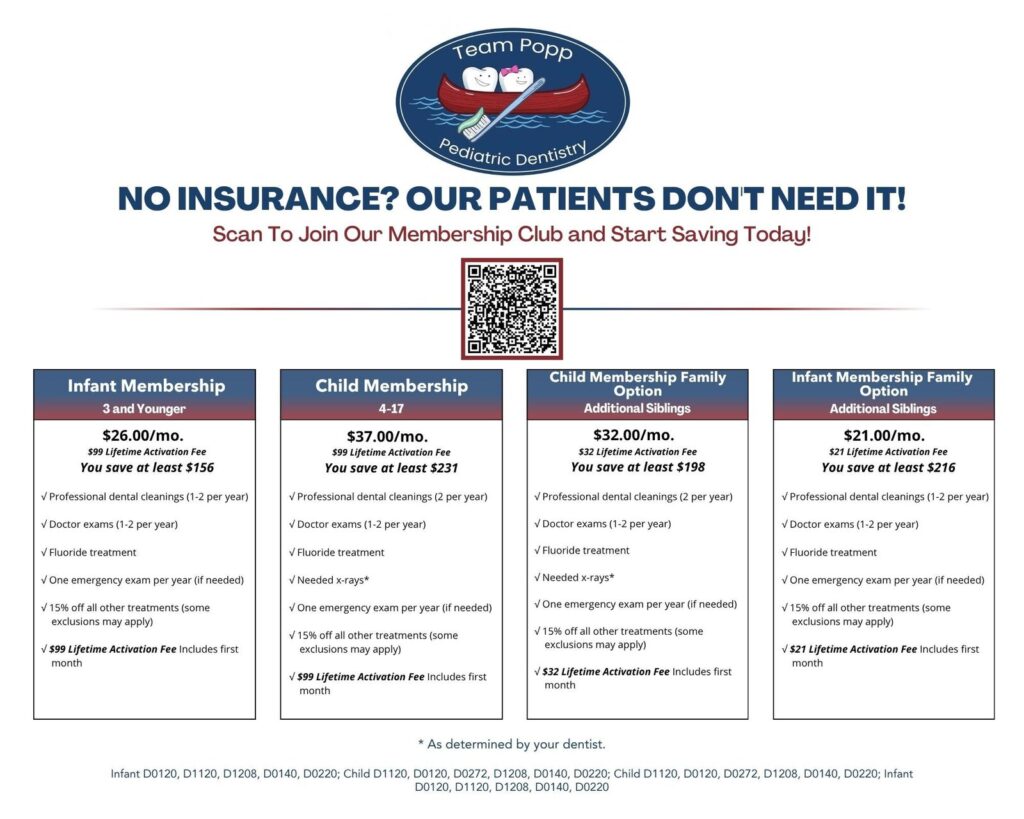 Team Popp Membership Club flyer with QR code to join